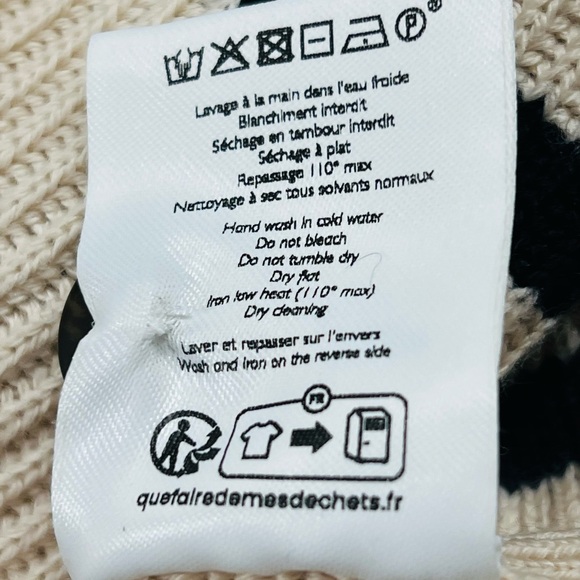 Sezane SAMI Navy and Ecru Stripe Sweater - Picture 8 of 9